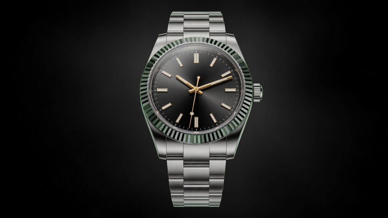 Steel sports watch